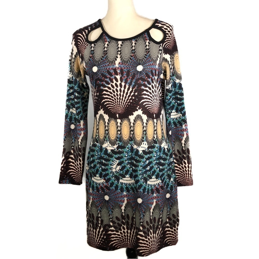 ARYEH Dress (M) Multi colored Abstract Pattern